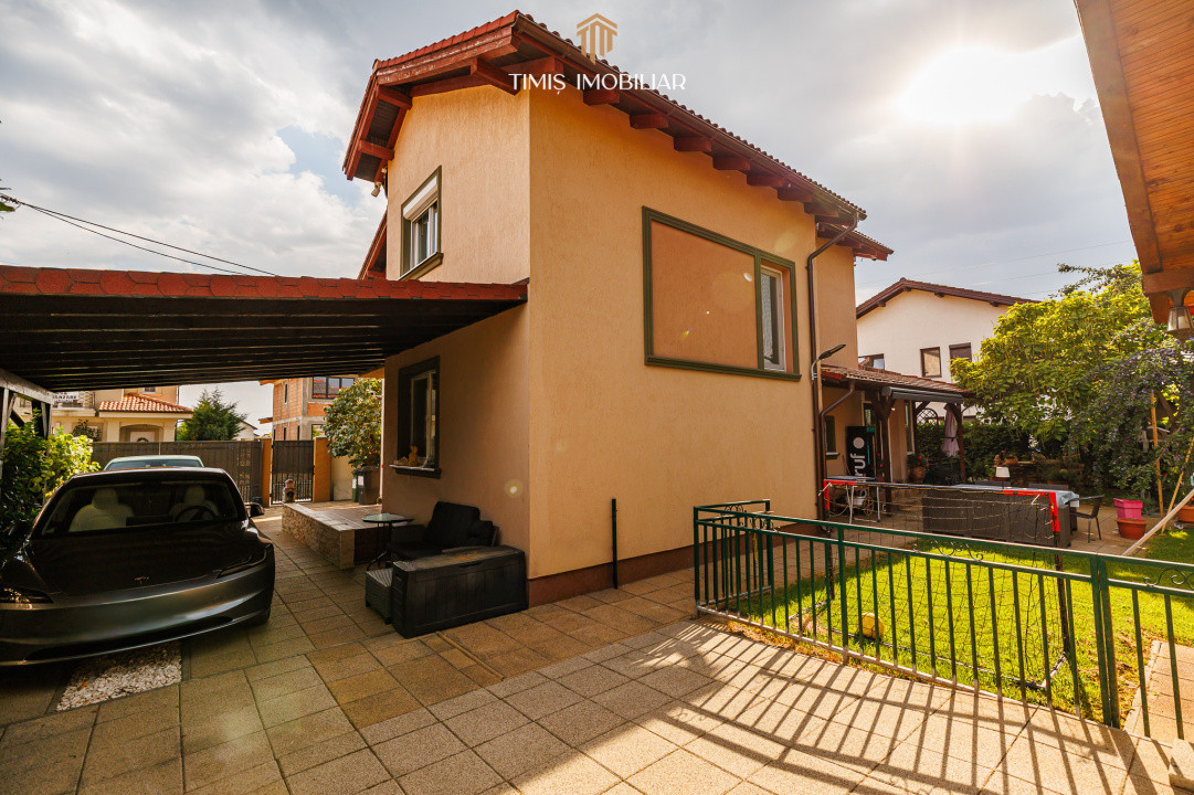 Casă individuală + casă de oaspeți, teren 555 mp – Giroc | Comision 0%
