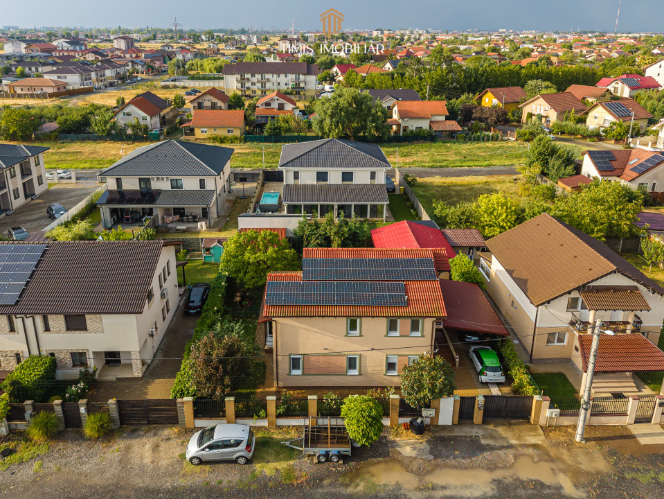 Casă individuală + casă de oaspeți, teren 555 mp – Giroc | Comision 0%