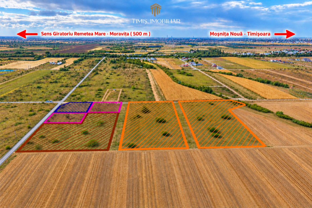 Terenuri 620–767 mp, CF individual – Moșnița Nouă | 0% comision