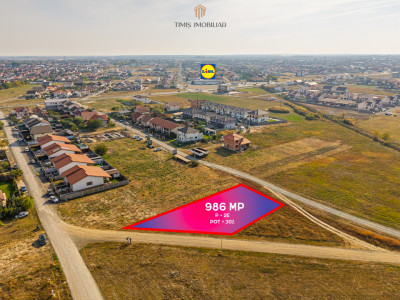 Teren 986 mp, CU pentru Bloc P+2E - Mosnita Veche, 2 fronturi stradale
