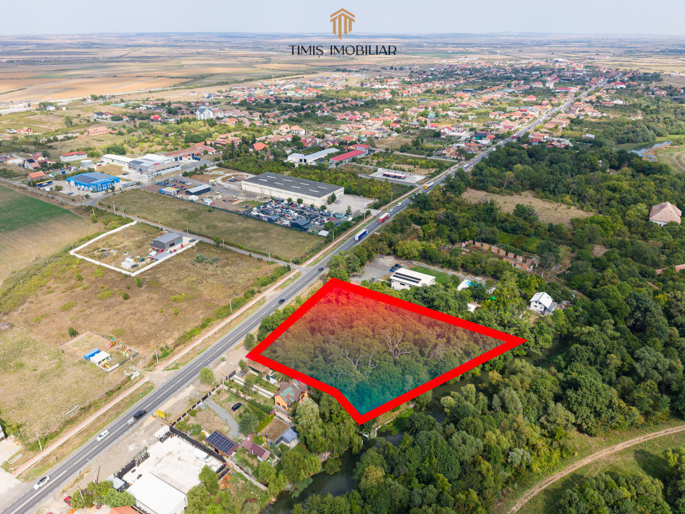 Teren 7.500 mp cu FS 91 m la E70 și Bega – ideal dezvoltare servicii