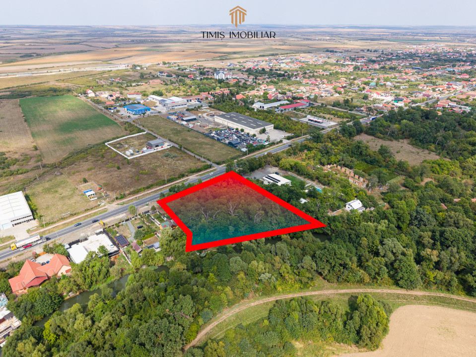 Teren 7.500 mp cu FS 91 m la E70 și Bega – ideal dezvoltare servicii