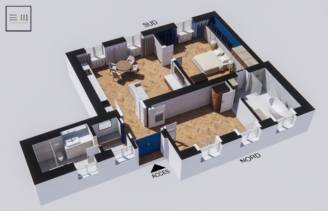 Historic charm meets modern design – 3-room apartment in Sinaia