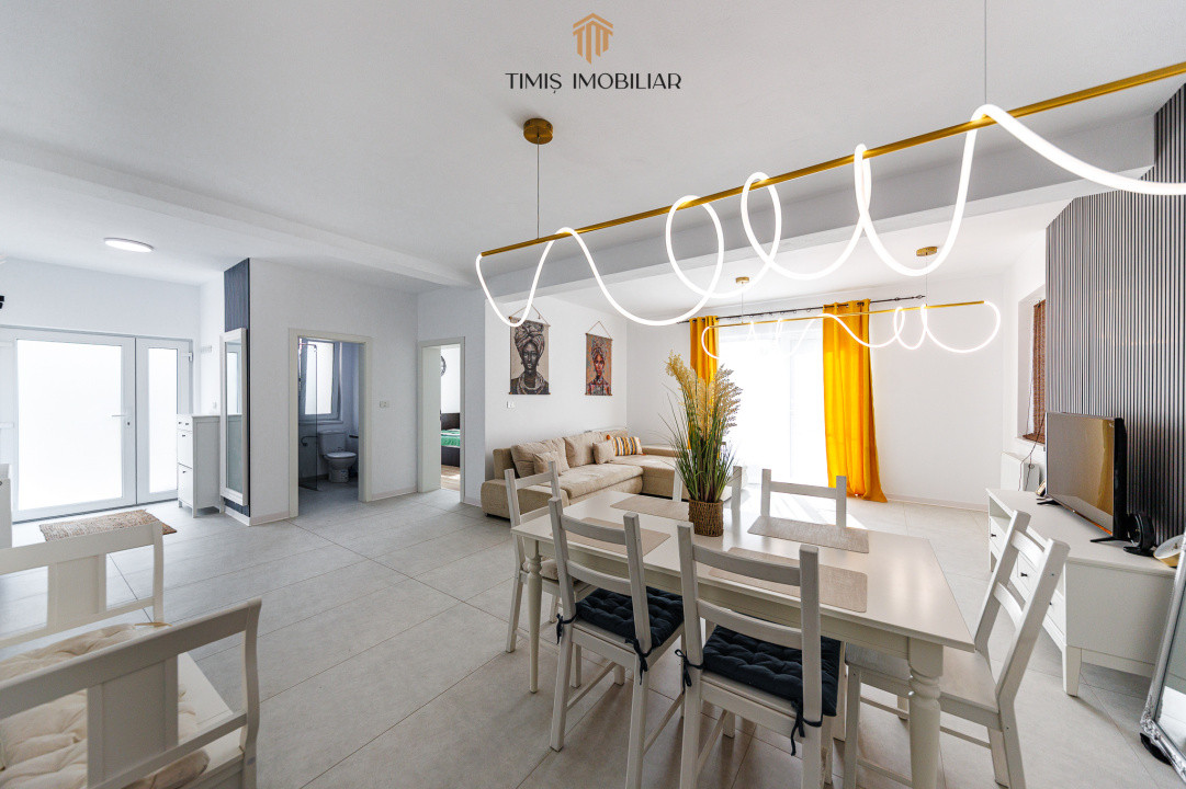 Duplex modern, parter, în Remetea Mare – mobilat complet, 3 camere