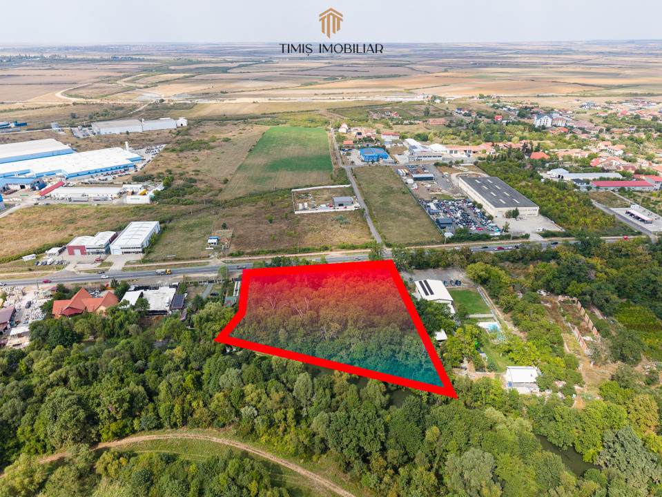 Teren 7.500 mp cu FS 91 m la E70 și Bega – ideal dezvoltare servicii
