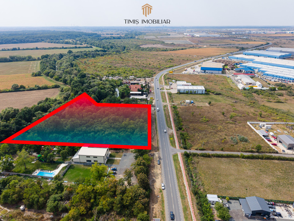 Teren 7.500 mp cu FS 91 m la E70 și Bega – ideal dezvoltare servicii
