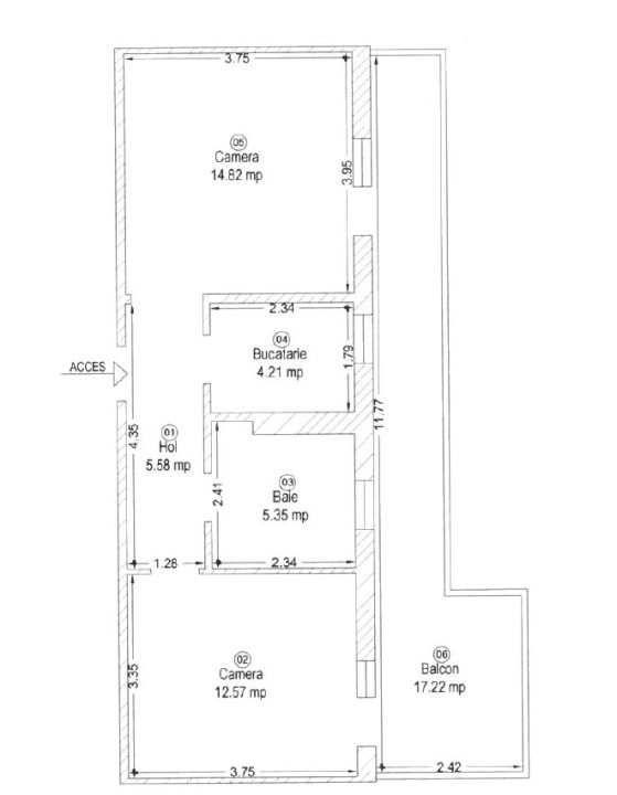Kaufland - Apartament 2 camere, decomandat | Terasa 17 mp & Pod 40 mp